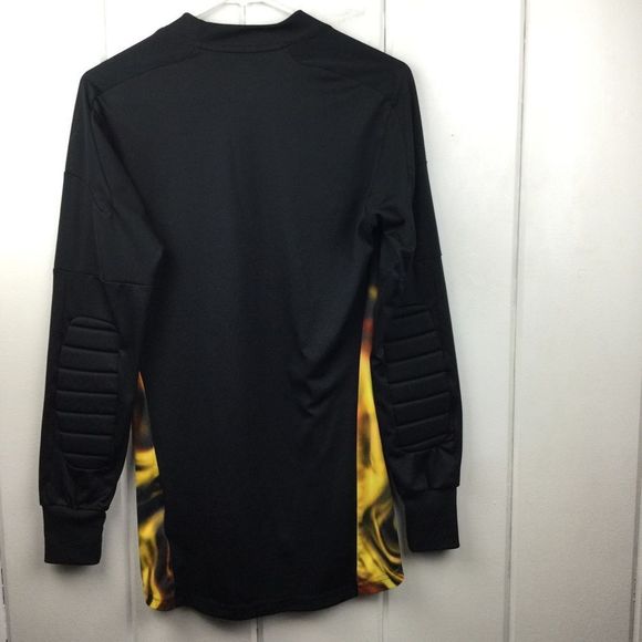 Adidas Climacool Soccer Goalie Jersey, Black w/Flames, Padded Elbow, size Small - Picture 8 of 10